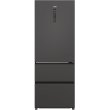 Холодильник багатодверний Haier HTR5719ENPT, холодильник 354л, морозилка 174л, А+, NF, інвертор, 3 дверей, дисплей, чорний