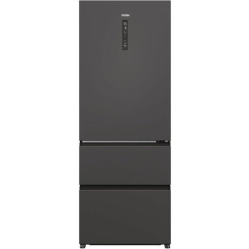 Холодильник багатодверний Haier HTR5719ENPT, холодильник 354л, морозилка 174л, А+, NF, інвертор, 3 дверей, дисплей, чорний