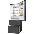 Холодильник багатодверний Haier HTR5719ENPT, холодильник 354л, морозилка 174л, А+, NF, інвертор, 3 дверей, дисплей, чорний