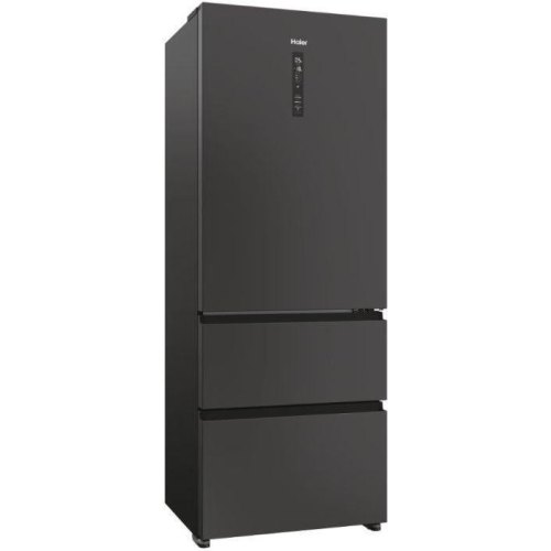 Холодильник багатодверний Haier HTR5719ENPT, холодильник 354л, морозилка 174л, А+, NF, інвертор, 3 дверей, дисплей, чорний