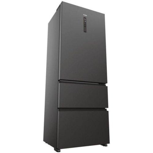 Холодильник багатодверний Haier HTR5719ENPT, холодильник 354л, морозилка 174л, А+, NF, інвертор, 3 дверей, дисплей, чорний