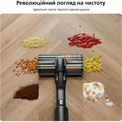 Пилосос бездротовий Philips AquaTrio, вологе прибирання, контейнер 0.42л, робота до 25хв, PowerCyclone Aqua, чорний (XW9463/11)