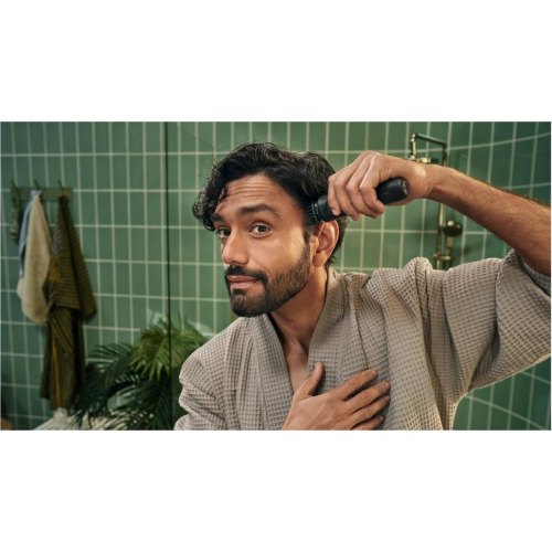 Тример Philips All-in-One Trimmer 3000 Series, для обличчя/голови/носа, акумулятор, 7 насадок, сталь, чорний (MG3920/15)