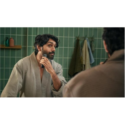 Тример Philips All-in-One Trimmer 3000 Series, для обличчя/голови/носа, акумулятор, 7 насадок, сталь, чорний (MG3920/15)