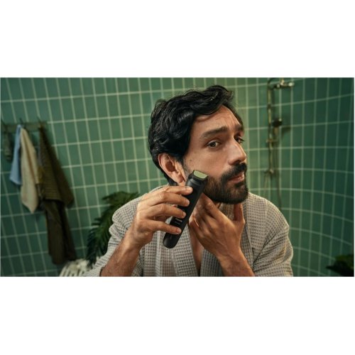 Тример Philips All-in-One Trimmer 3000 Series, для обличчя/голови/носа, акумулятор, 7 насадок, сталь, чорний (MG3920/15)