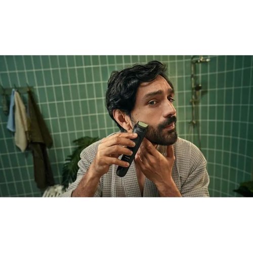 Тример Philips All-in-One Trimmer 3000 Series, для обличчя/голови/тіла, акумулятор, 9 насадок, сталь, чорний (MG3945/15)