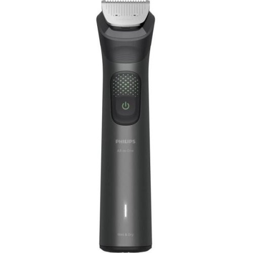 Тример Philips Series 9000, для обличчя/голови/тіла, акумулятор, 15 насадок, OneBlade в комплекті, сталь, сірий (MG9531/15)