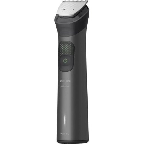 Тример Philips Series 9000, для обличчя/голови/тіла, акумулятор, 15 насадок, OneBlade в комплекті, сталь, сірий (MG9531/15)