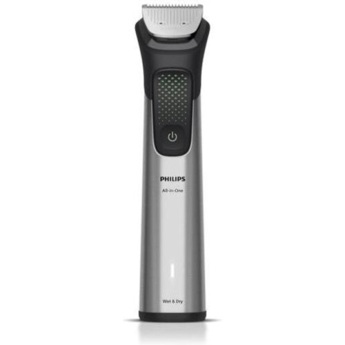 Тример Philips Series 9000, для обличчя/голови/тіла, акумулятор, 17 насадок, OneBlade в комплекті, сталь, сірий (MG9535/15)