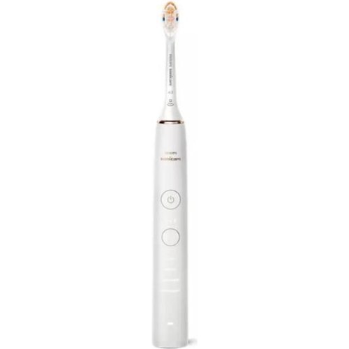 Набір електричних зубних щіток Philips Sonicare DiamondClean 9000 Series, 62000 коливань на хвилину, 1 насадка, 2шт в наборі, чорна/біла (HX9914/69)