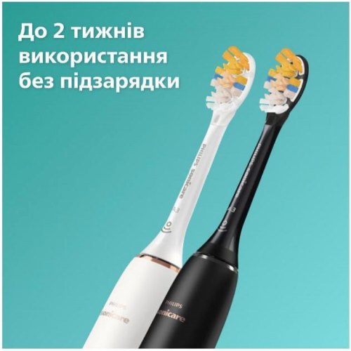 Набір електричних зубних щіток Philips Sonicare DiamondClean 9000 Series, 62000 коливань на хвилину, 1 насадка, 2шт в наборі, чорна/біла (HX9914/69)