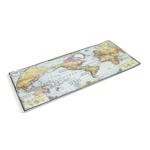 Килимок для миші Voltronic Карта світу, тканинний, з боковою прошивкою, товщина 3мм, Gray/yellow, Пакет (SJDT-20)