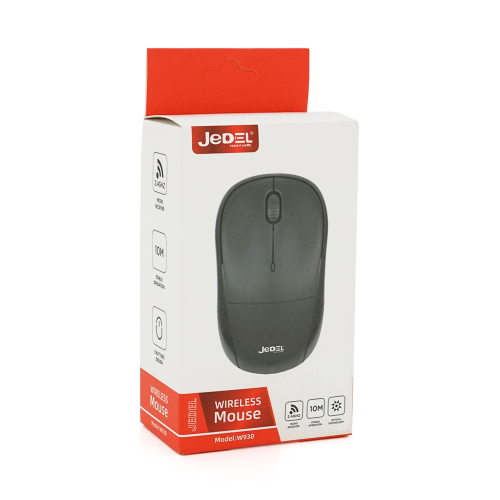 Миша бездротова JEDEL W930, 1000 DPI, 2.4GHz, Black, Box