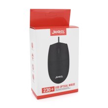 Миша дротова JEDEL W230+, 1000 DPI, Black, Box