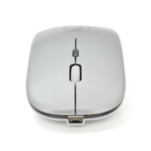 Миша бездротова iMICE E-1300 Luminous, 4 кнопки, 800/1200/1600 DPI, 2.4GHz, 10м, Rechargable, Silver, BOX