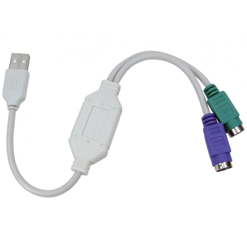 Перехідник Voltronic, USB Type-A(M) to 2xPS2, OEM, Q25