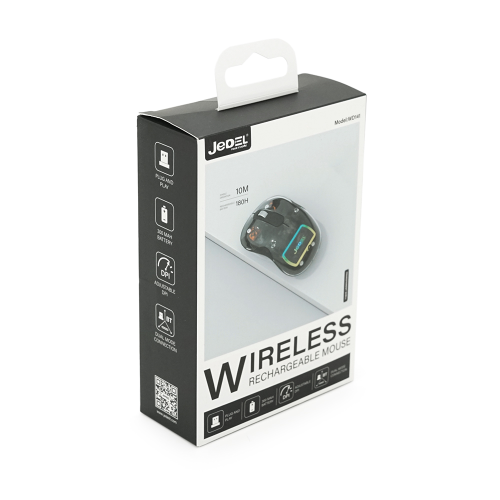 Миша бездротова JEDEL WD141, 1200-1600 DPI, 2.4GHz/Bluetooth 5.0, Black, Box