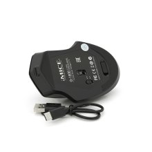 Миша бездротова iMICE G-1800, 4 кнопки, 800/1200/1600 DPI, 2.4GHz, 10м,  Rechargeable, Black, Color Box