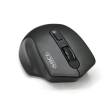 Миша бездротова iMICE G-1800, 4 кнопки, 800/1200/1600 DPI, 2.4GHz, 10м, живлення 2xAAA, Black, Color Box, Q60