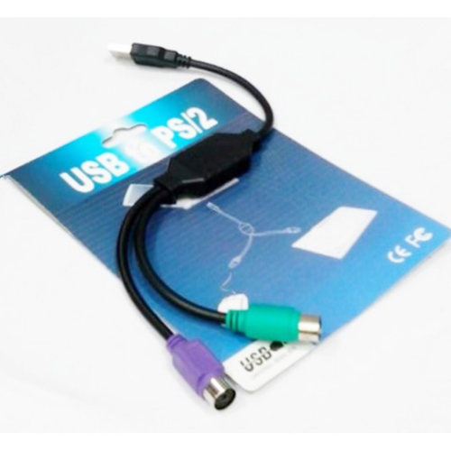 Перехідник Voltronic, USB Type-A(M) to 2xPS2, 20см, Black, OEM, Q25