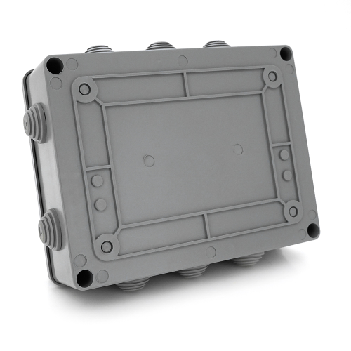 Коробка розподільна, зовнішня PIPO Р80, 200х155х80мм, IP54, пластик, 10 гермовводів, сіра, Q18