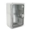 Бокс міцний HOROZ, з ABS пластику, з монтажною панеллю, з прозорими дверцятами, IP65 (YT31626)