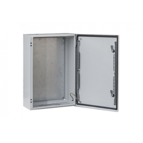 Корпус електротехнічний VAGO, 600х400х250мм, товщина 1.4мм, з монтажною панеллю, IP65, метал (022513)