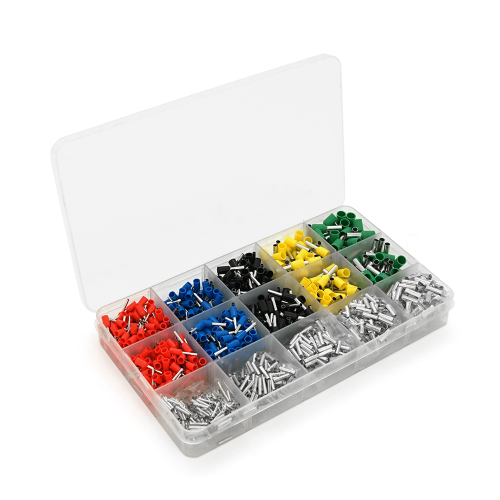 Набір клем/наконечників Voltronic, E0508r, E2508y, E1008b, E1508bl, E4009g, EN0508, EN1008, EN1508, EN2508, EN4009, 1640шт, в боксі (YT-39450)