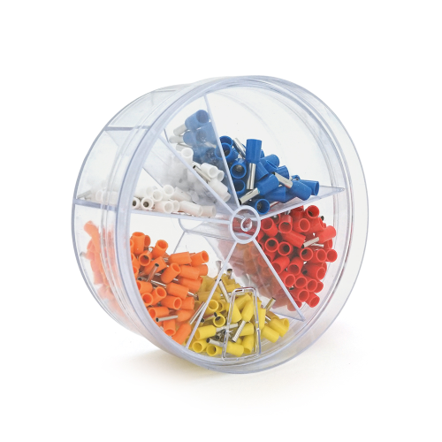 Набір клем/наконечників Voltronic, E0508w, E7508g, E1008r, E1508bl, E2508b, E4009g, E6012y, E1012r, 1200шт, в боксі (YT-39449)