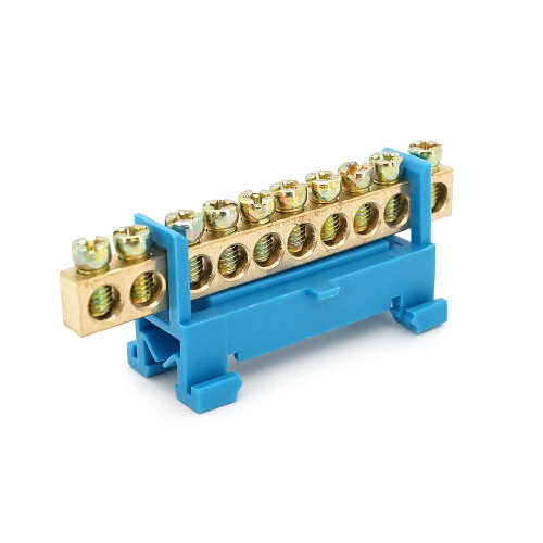 Шина нульова УкрПром, 10 отворів, під DIN-рейку, Q25