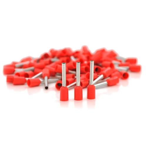 Кабельний наконечник Voltronic VE1518, перетин затискання кабелю 1.5мм, довжина мідної трубки 18мм, ізоляція, 100шт