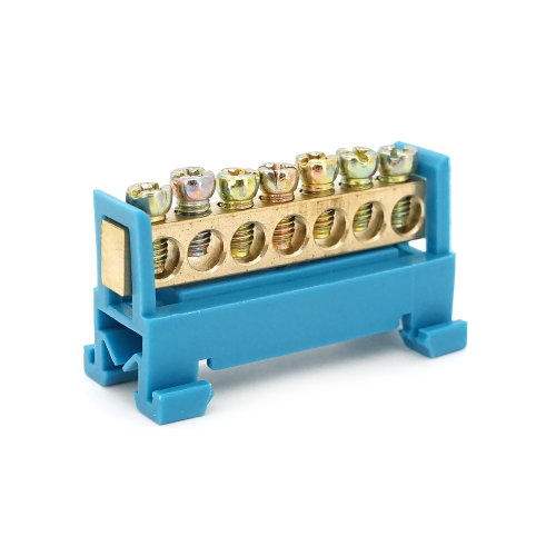 Шина нульова УкрПром, 7 отворів, під DIN-рейку, Q50