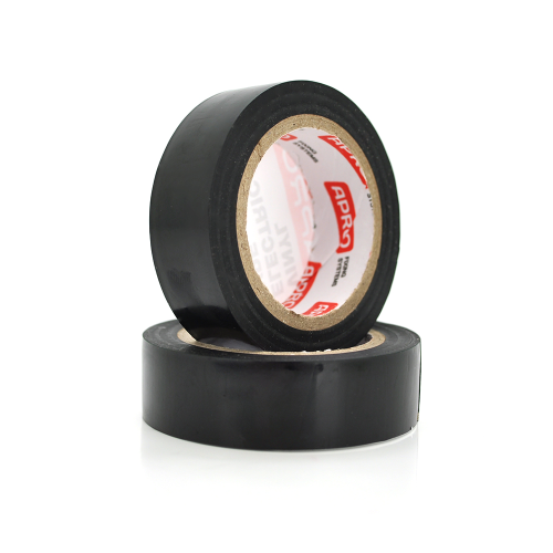 Ізоляційна стрічка APRO, 0.14x17мм, 25м, висока якість, чорна, 10шт в упаковці