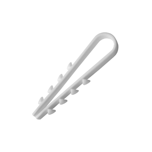 Зажим ялинка 6 mm для кругл.каб (100 шт) НЕЙЛОН, бiлi