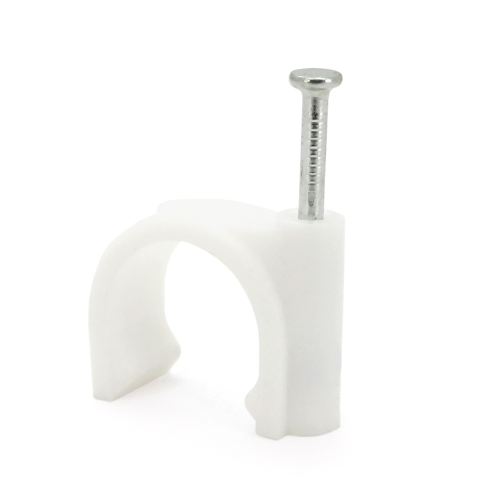 Скоби 20мм для кріплення кабелю (100 шт / уп) білі