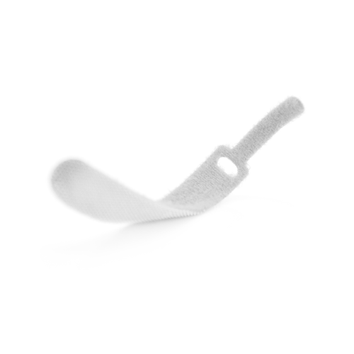 Стяжка на липучці Voltronic, 12x110мм, біла