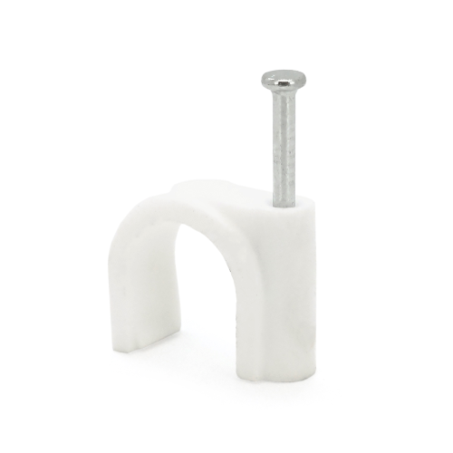 Скоби 16мм для кріплення кабелю (100 шт / уп) білі