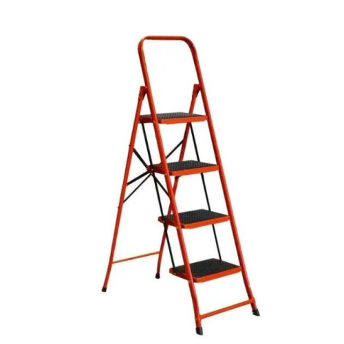 Складні сходи 105см, до 150кг, 5 сходинок з гумовими килимками, алюмінієвий сплав, 5,85кг, Box