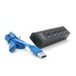 USB-хаб Voltronic YT-3H4S, USB 3.0, 4 порти, з перемикачами, підтримка до 1TB, Пакет