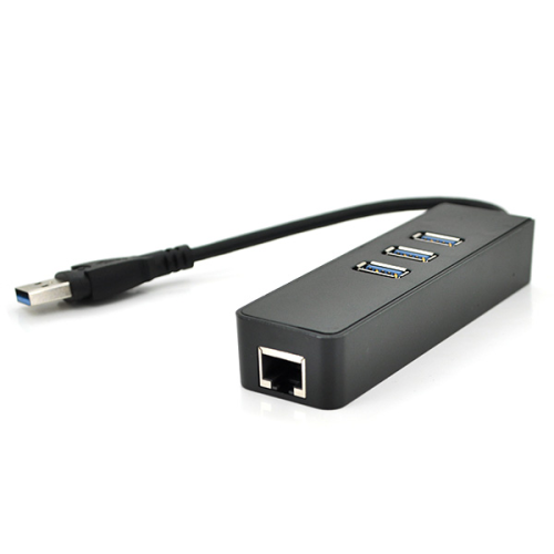USB-хаб Voltronic YT-3H3+1, USB 3.0, 3xUSB 3.0/1xEthernet, Black, BOX
