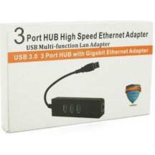 USB-хаб Voltronic YT-3H3+1, USB 3.0, 3xUSB 3.0/1xEthernet, Black, BOX