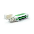 Кардрідер універсальний MERLION CRD-5GR, 4в1, TF/MicroSD, USB 2.0, Green, OEM, Q1500