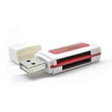 Кардрідер універсальний MERLION CRD-5RD, 4в1, TF/MicroSD, USB 2.0, RED, OEM, Q50