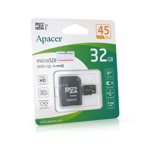 Карта пам'яті Apacer, 32GB, microSDHC, Class 10 UHS-I