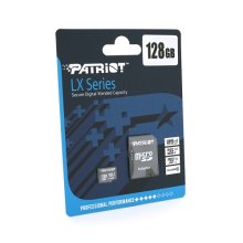 Карта пам'яті Patriot LX, 128GB, microSDHC, Class 10 UHS-I