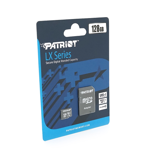 Карта пам'яті Patriot LX, 128GB, microSDHC, Class 10 UHS-I