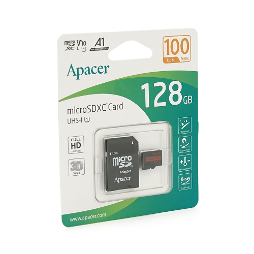 Карта пам'яті Apacer, 128GB, microSDHC, Class 10 UHS-I