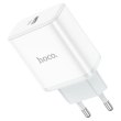 Мережевий зарядний пристрій HOCO C104A, 1xUSB Type-C, PD 20W, White, Box