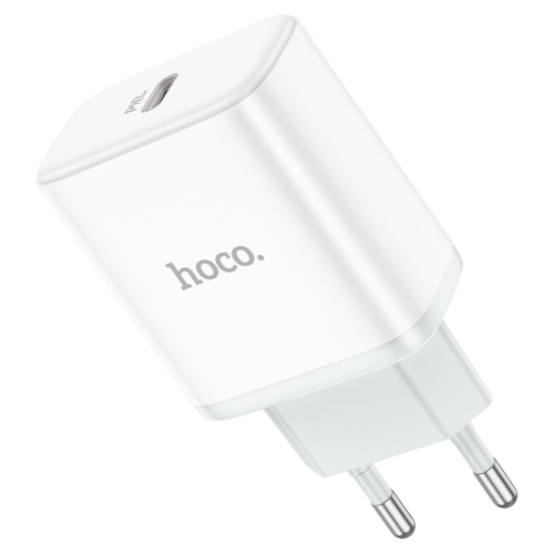 Мережевий зарядний пристрій HOCO C104A, 1xUSB Type-C, PD 20W, White, Box