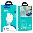 Мережевий зарядний пристрій HOCO C104A, 1xUSB Type-C, PD 20W, White, Box